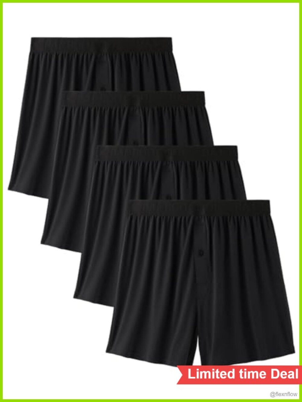 Men's Boxer Shorts Moisture-Wicking Loose Breathable 4 Pack Viscose Bamboo Blend